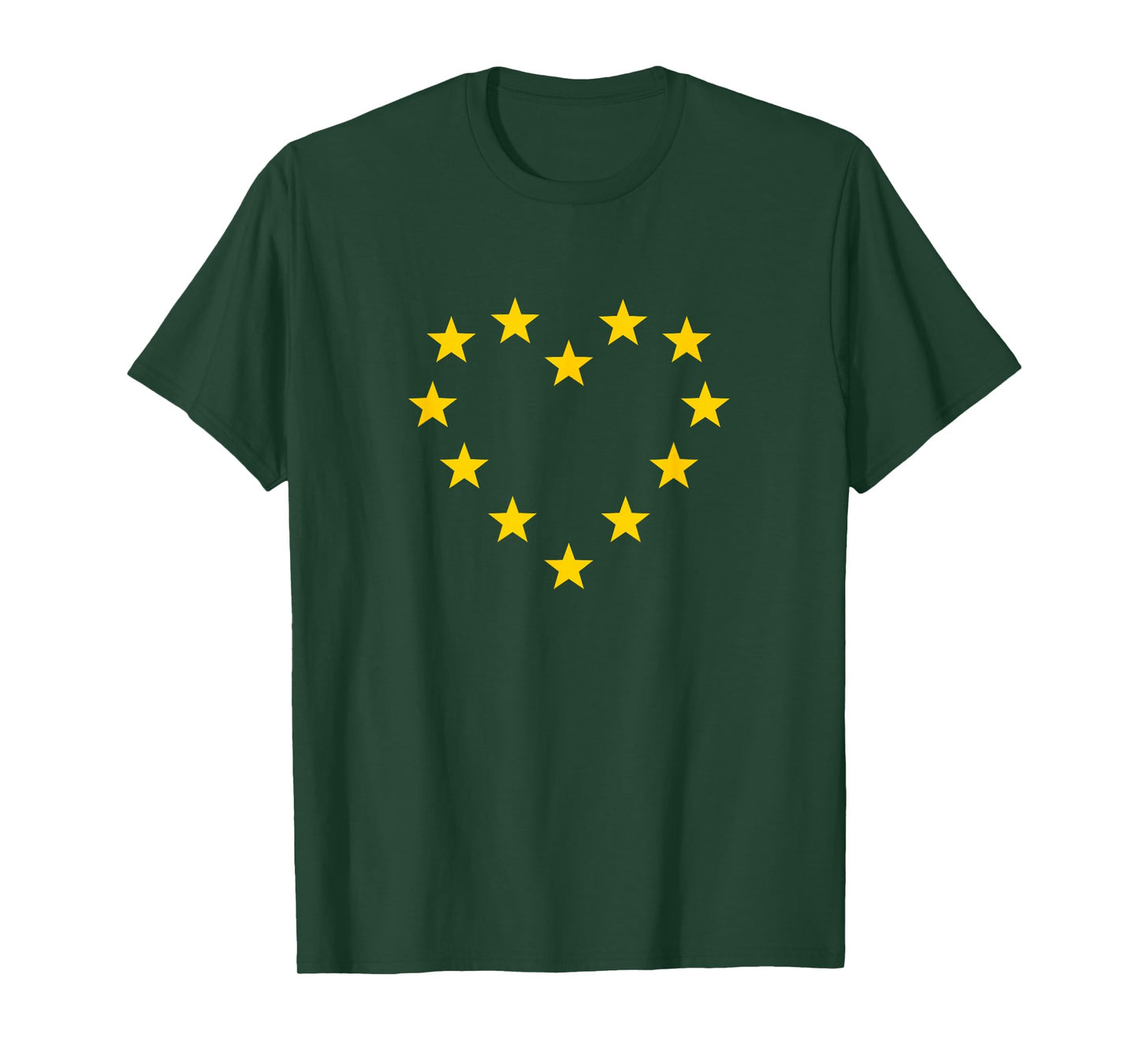EU Stars Heart European Union Flag Symbol Europe Sign Logo T-Shirt