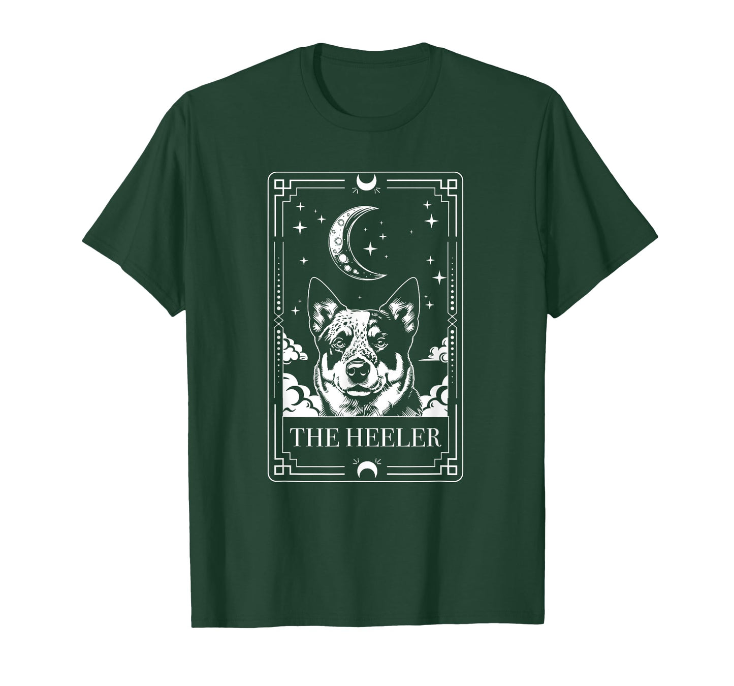 Blue Heeler Dog Funny Tarot Card Australian Cattle Dogs T-Shirt