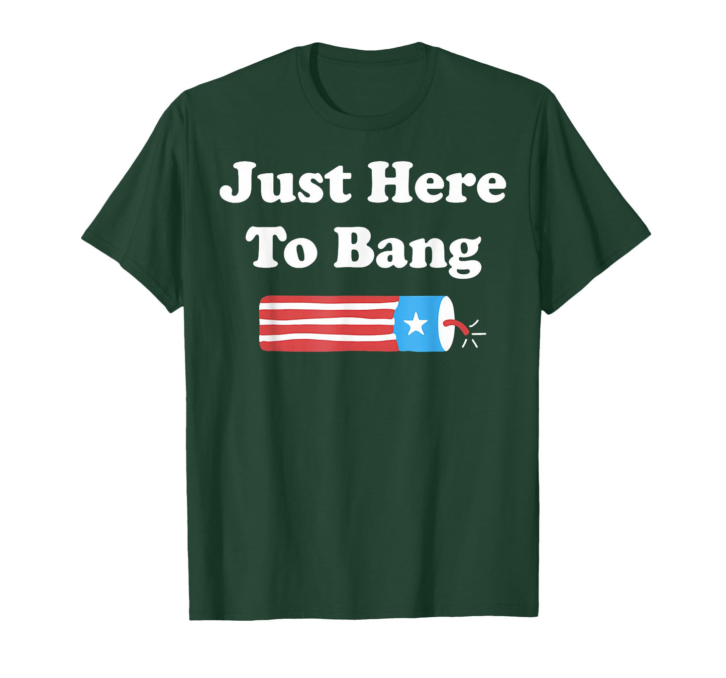 Funny Fourth of July 4th of July I'm Just Here To Bang T-Shirt