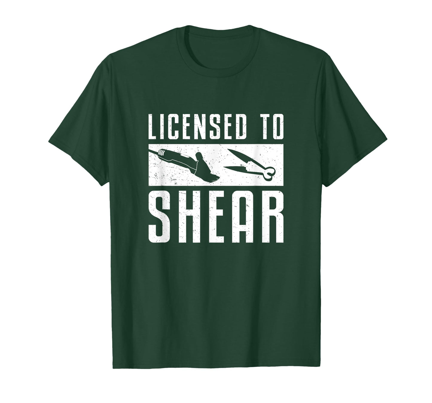 Licensed To Shear Funny Sheep Shearing For A Wool Harvester T-Shirt
