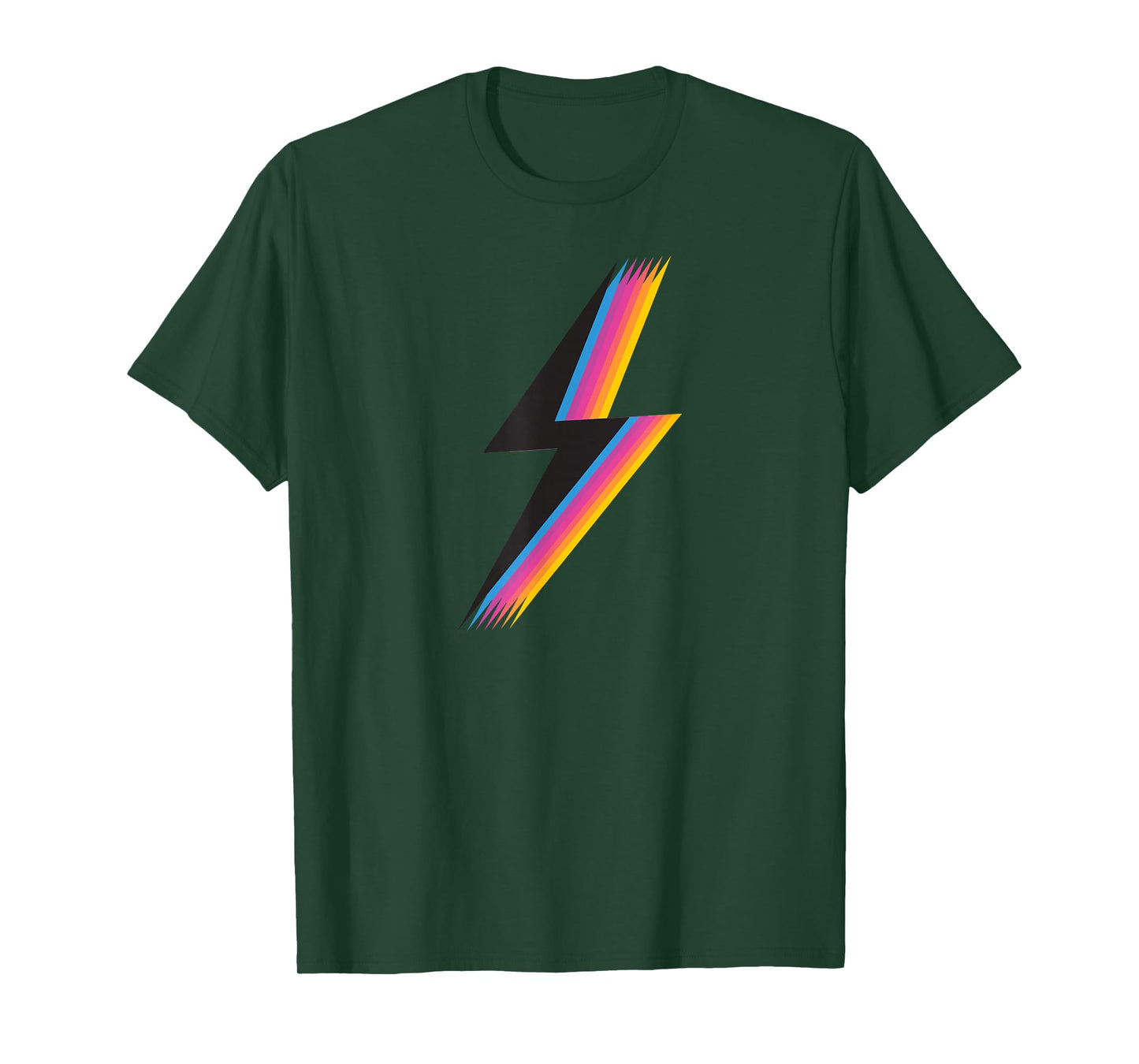 Lightning Bolt Sweatshirt with Cool Colorful Retro Graphic T-Shirt