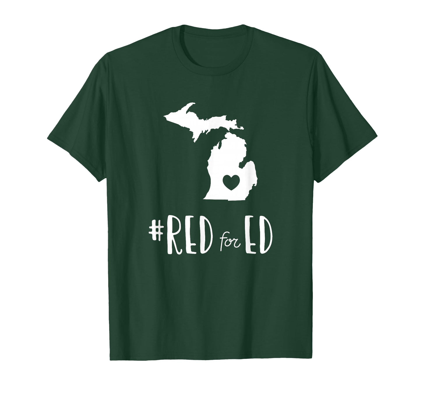 Red For Ed Michigan Teacher Public Education T-Shirt