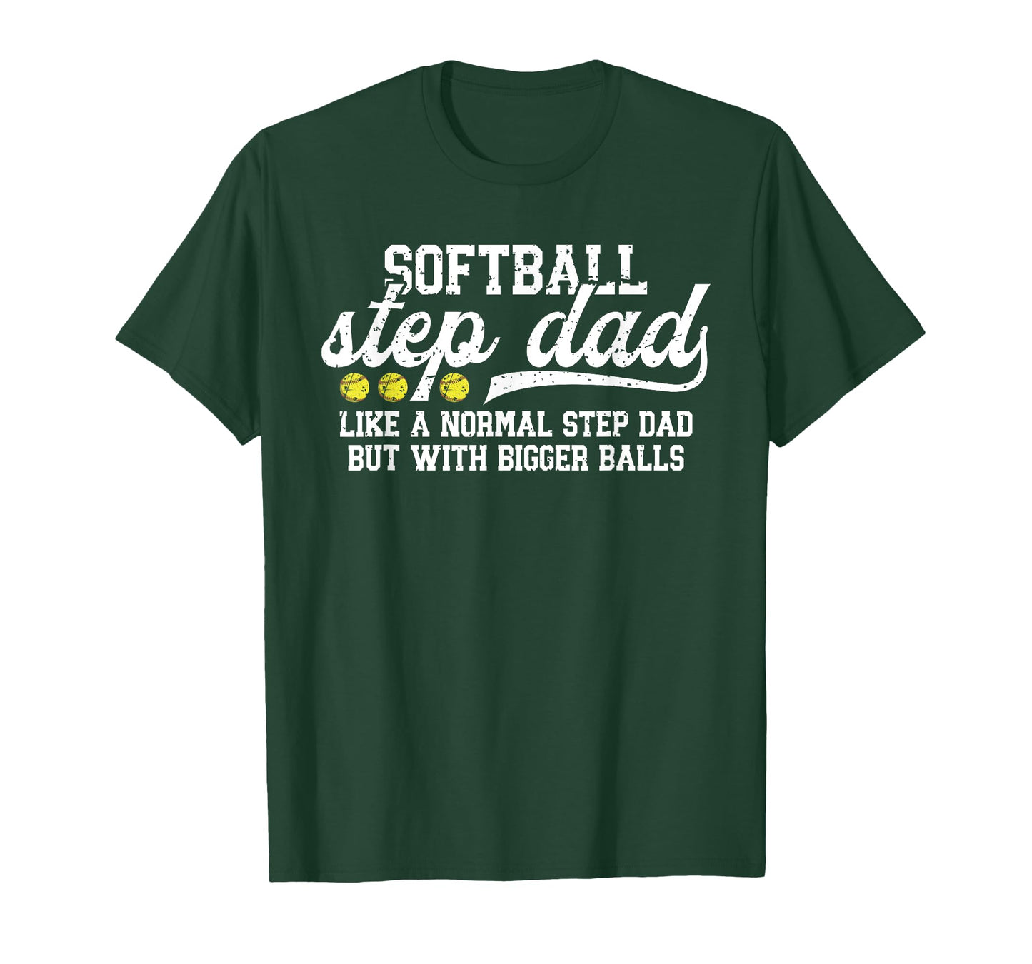 Softball Step Dad Funny Stepdad Of A Softball Player T-Shirt
