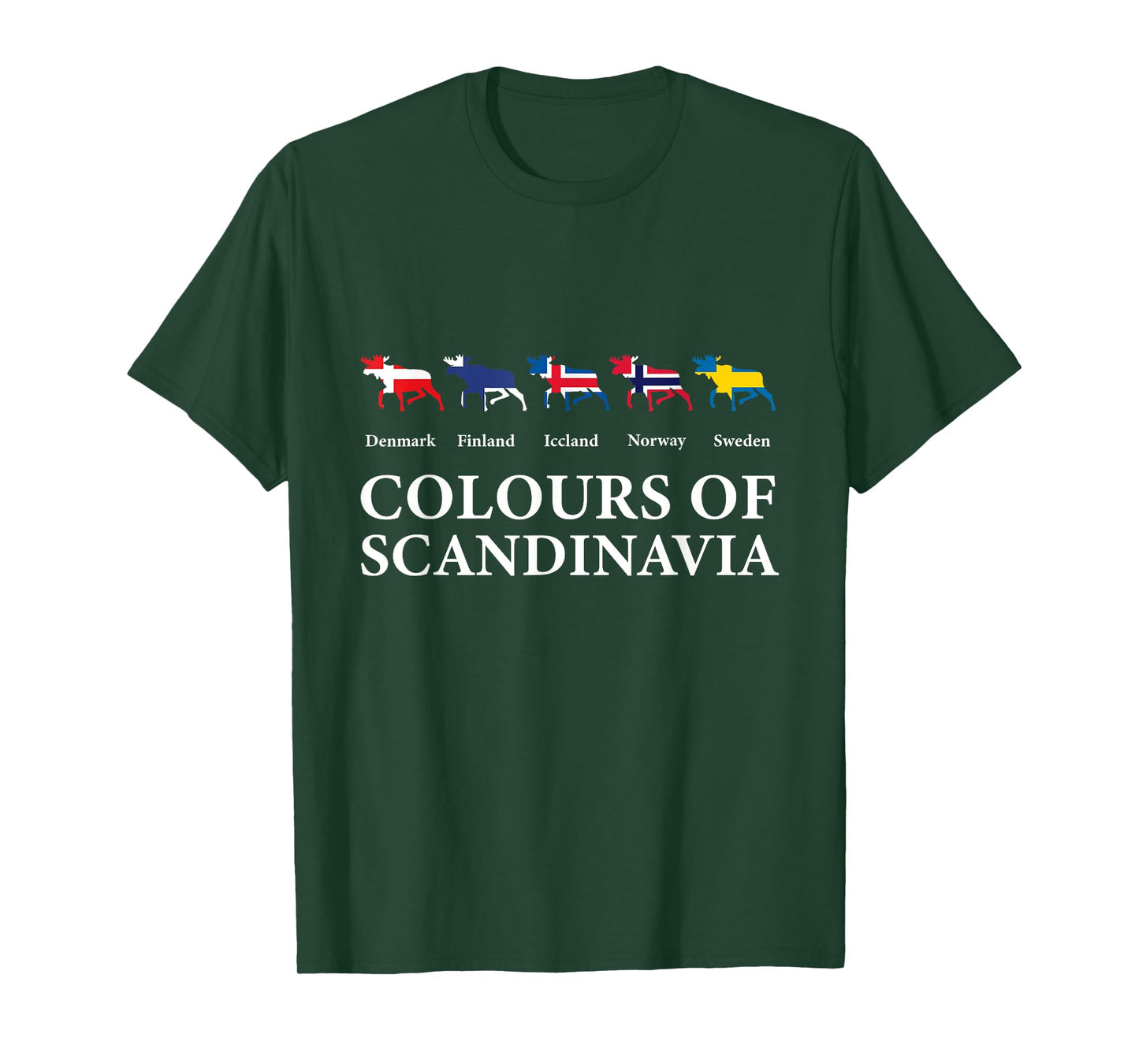 Colours of Scandinavia Scandinavian European Countries T-Shirt
