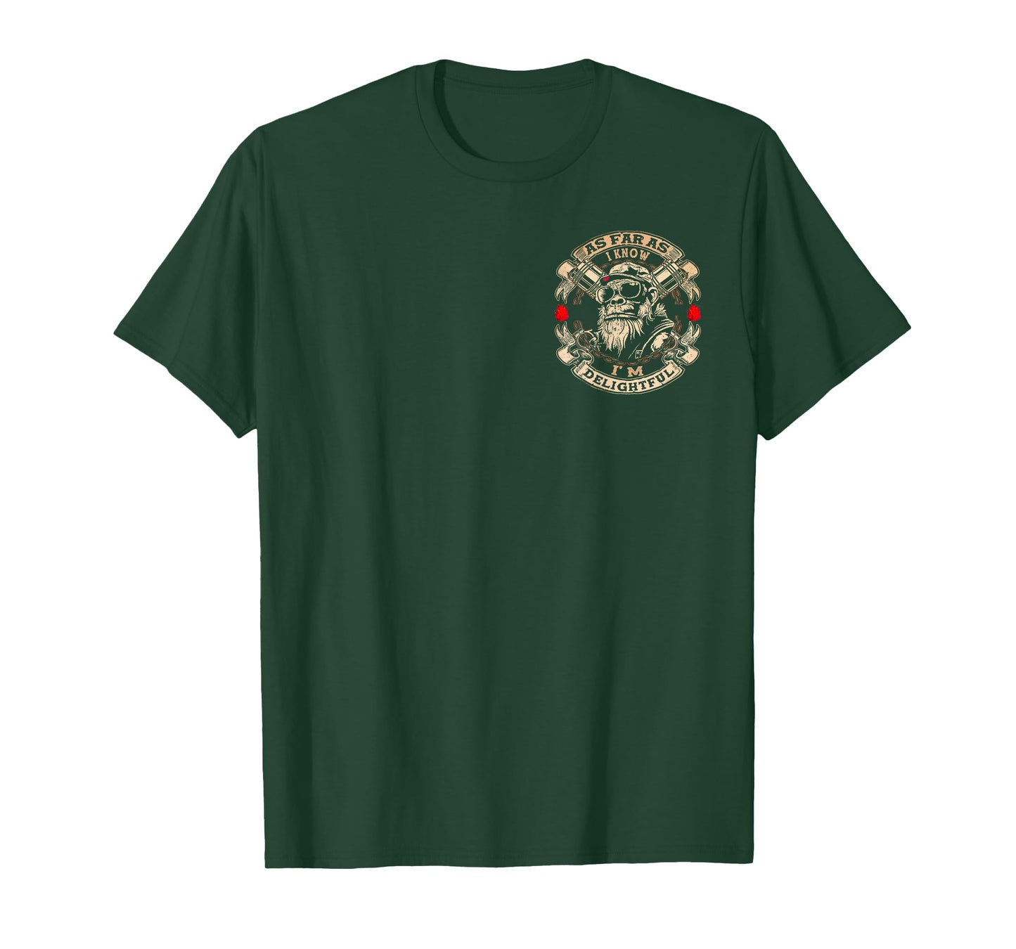 (2 Sided) As Far As I Know I'm Delightful Funny Monkey T-Shirt