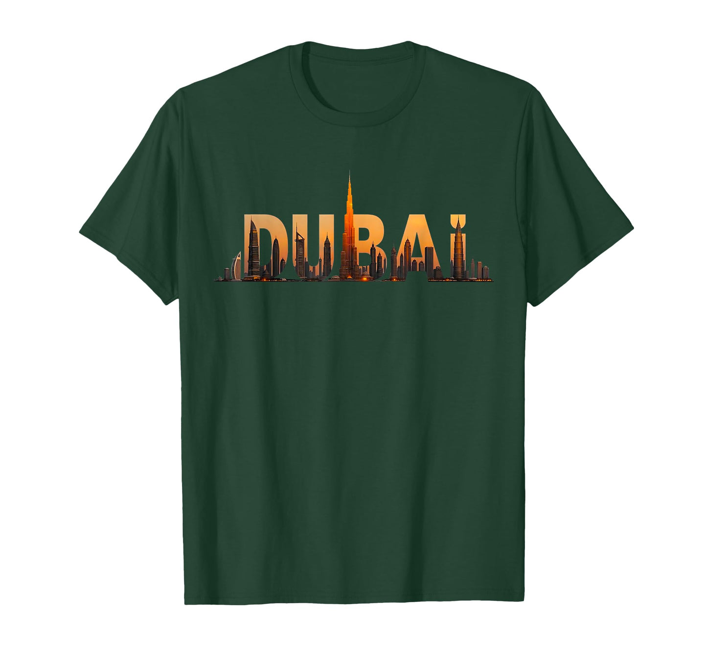 Dubai Skyline Burj Khalifa Cityscape Travel Souvenir Dubai T-Shirt