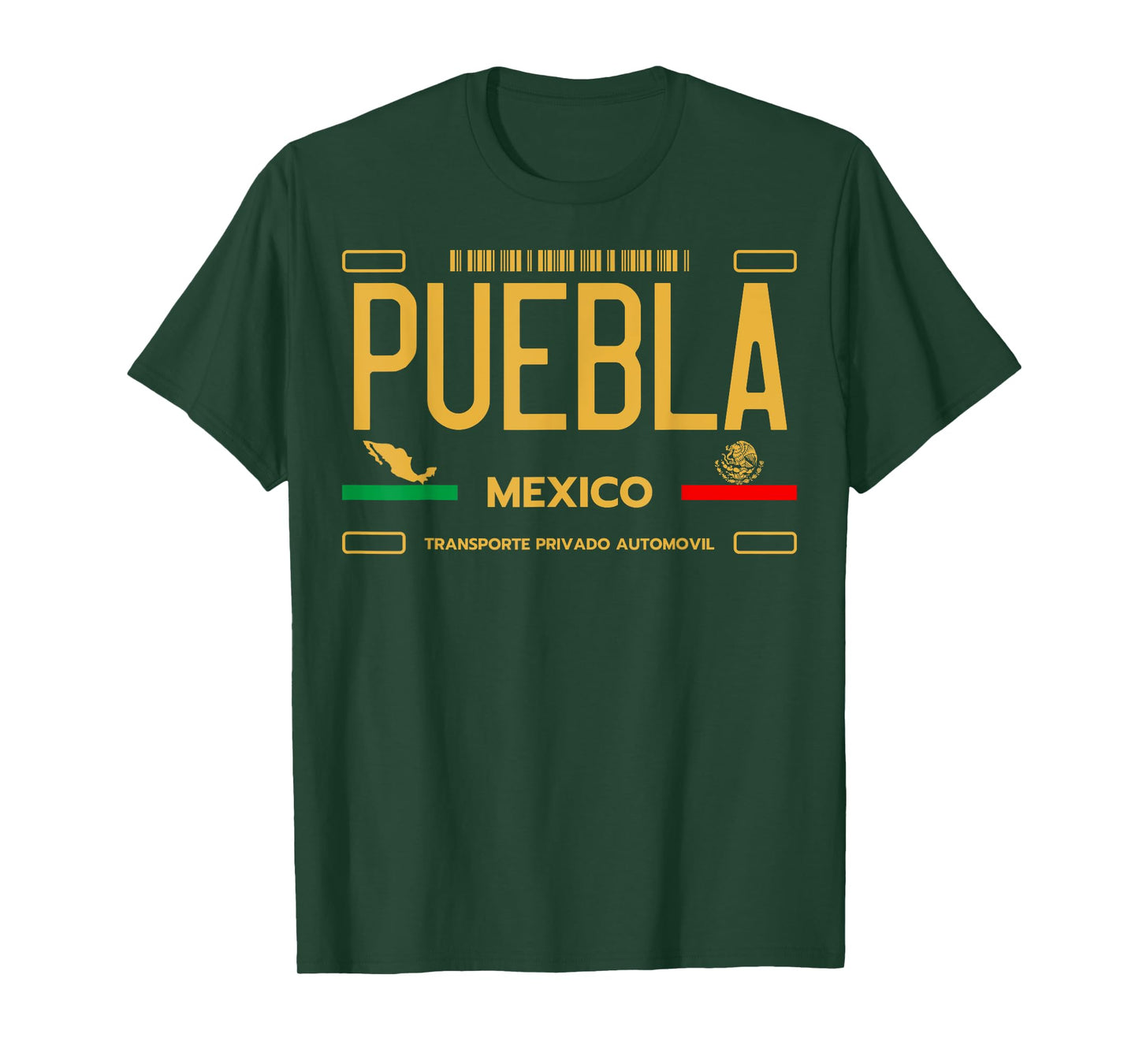 Puebla Mexico License Plate Aesthetic Puebla T-Shirt