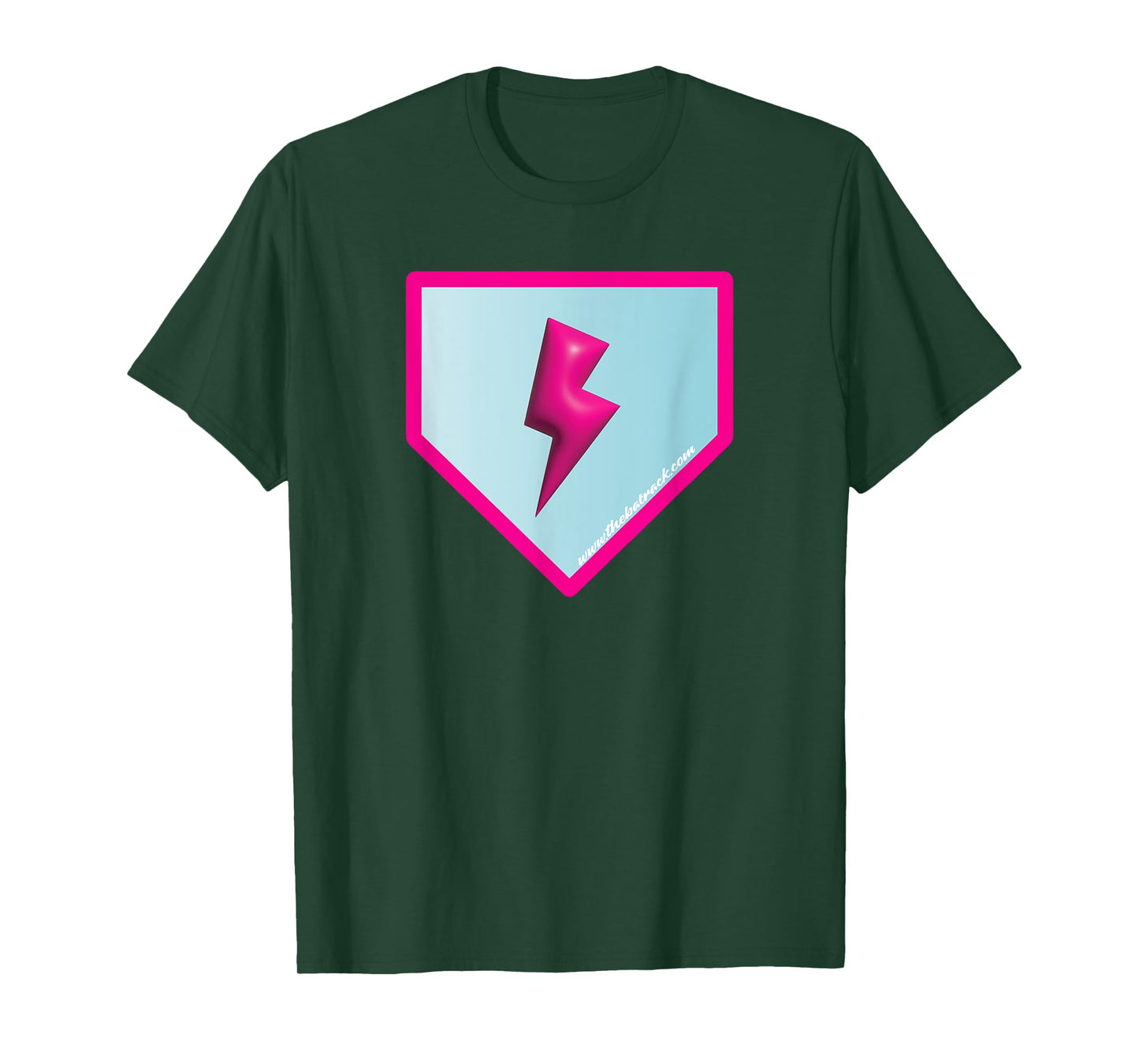 Baseball Home Plate Lightning Bolt T-Shirt