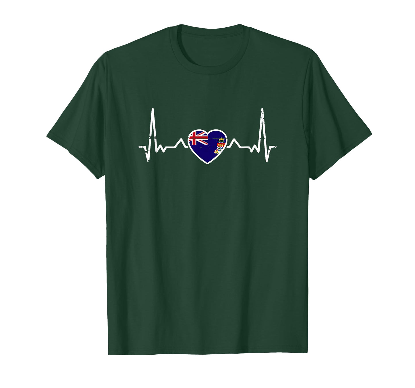 Cayman Islands Vintage Heartbeat Flag T-Shirt