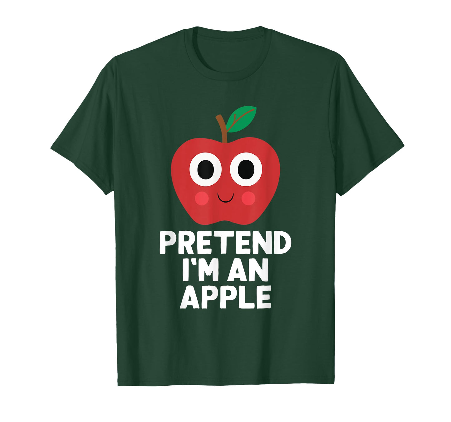 Easy Pretend I'm An Apple Costume Halloween Funny T-Shirt