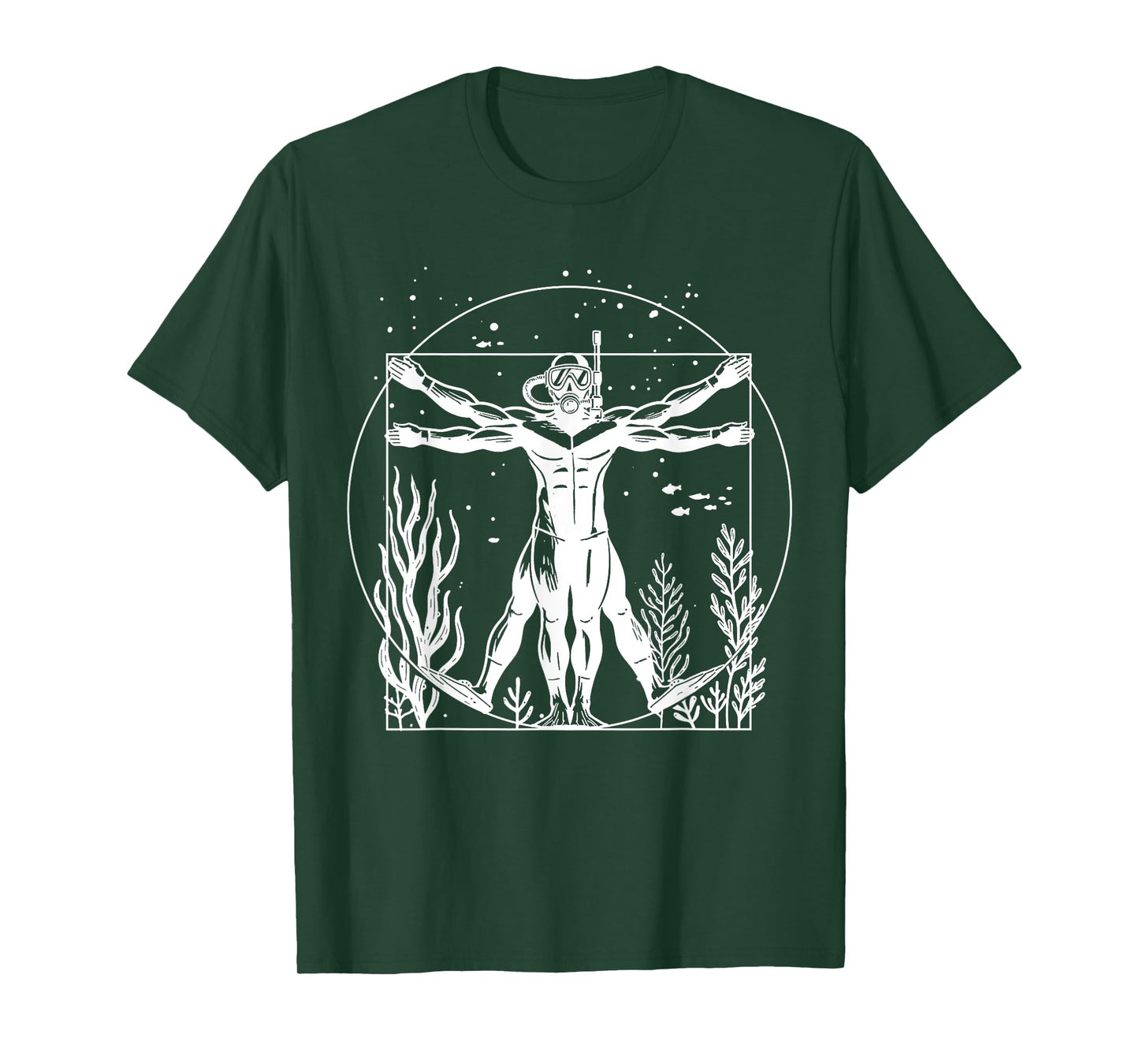 Vitruvian Scuba Diver Shirt Funny Scuba Diving Vitruvian Man T-Shirt