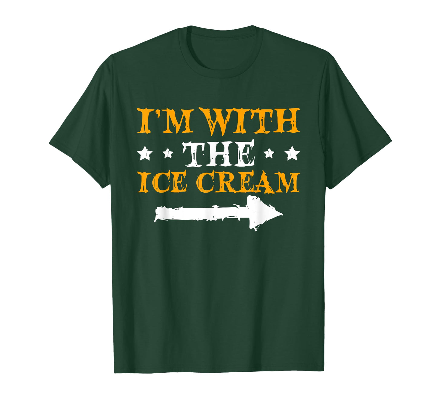 I'm With The Ice Cream Funny Couple Halloween Men Women T-Shirt