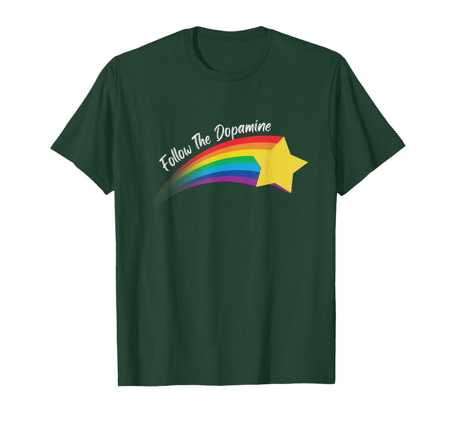 Follow The Dopamine. Unisex Adults Black Modern Humorous Follow The Dopamine Quote T-Shirt
