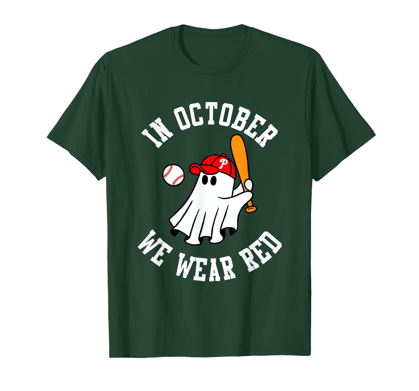 In October We Wear Red October Philadelphia Baseball T-Shirt