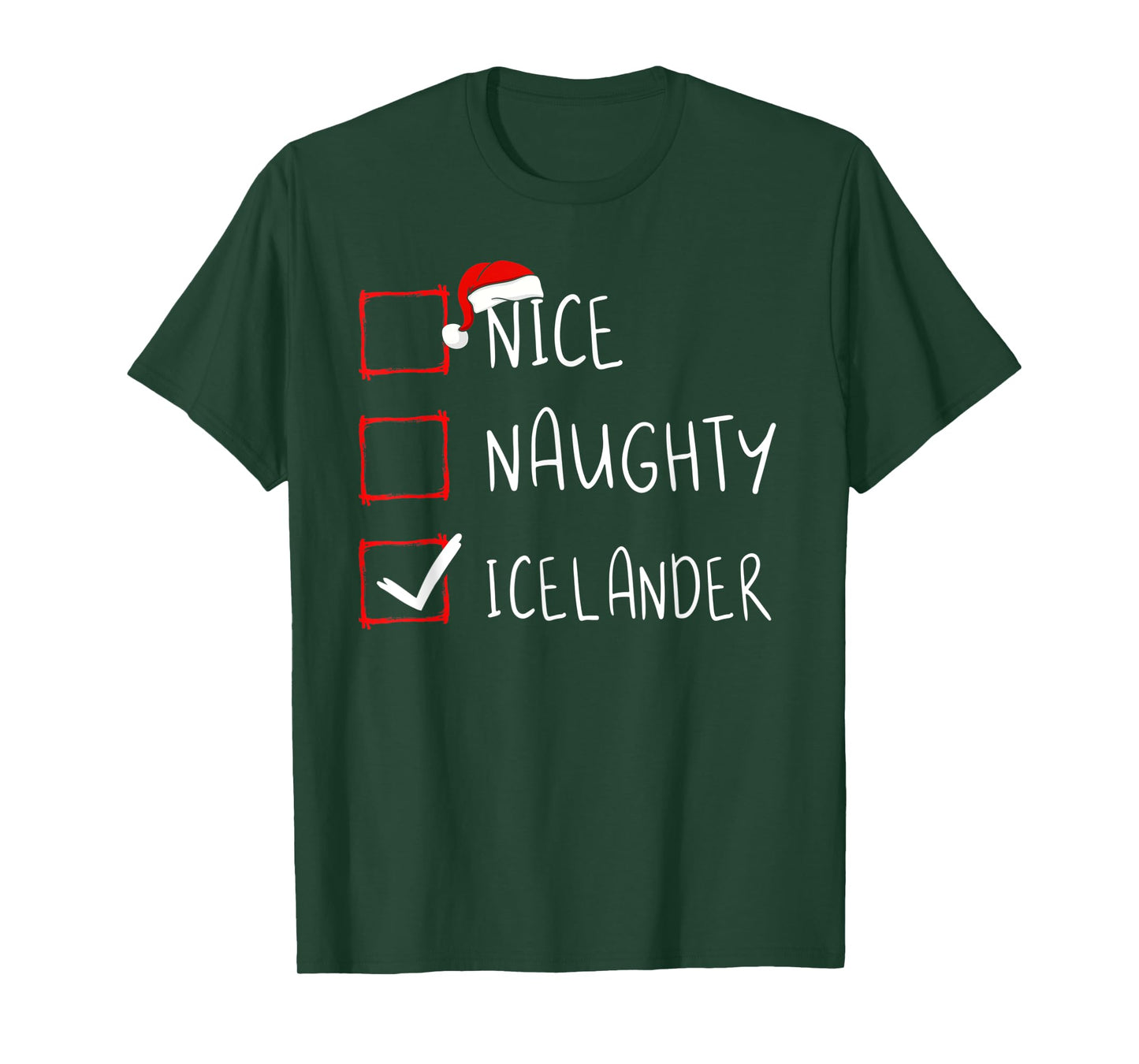 Nice Naughty Icelander Christmas Iceland Heritage Roots T-Shirt