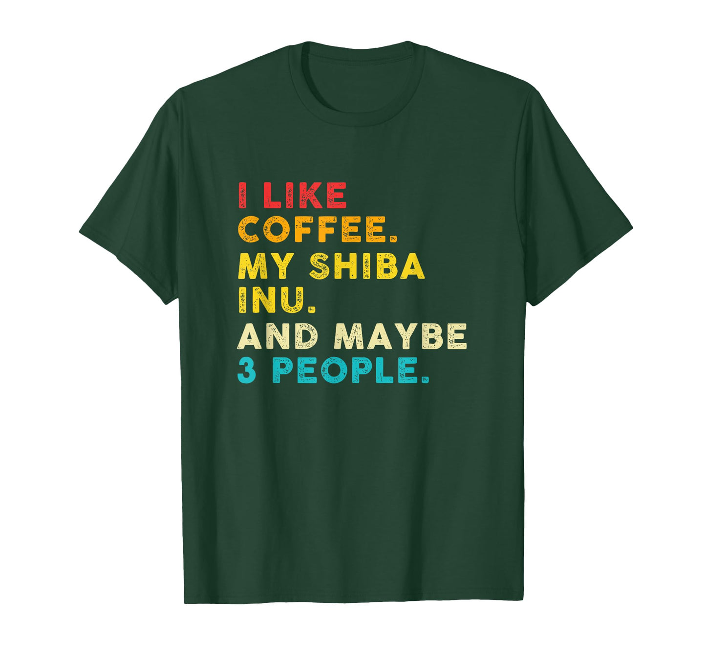 Funny I Like Coffee My Shiba Inu And Maybe 3 People Vintage T-Shirt