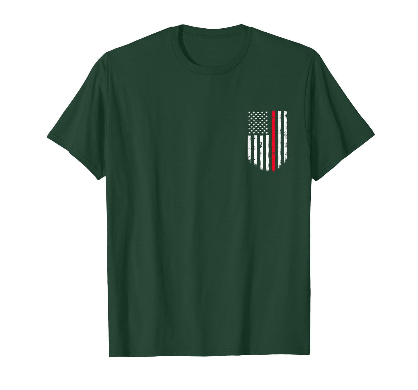 Thin Red Line American USA Flag Fireman Support Firefighter T-Shirt
