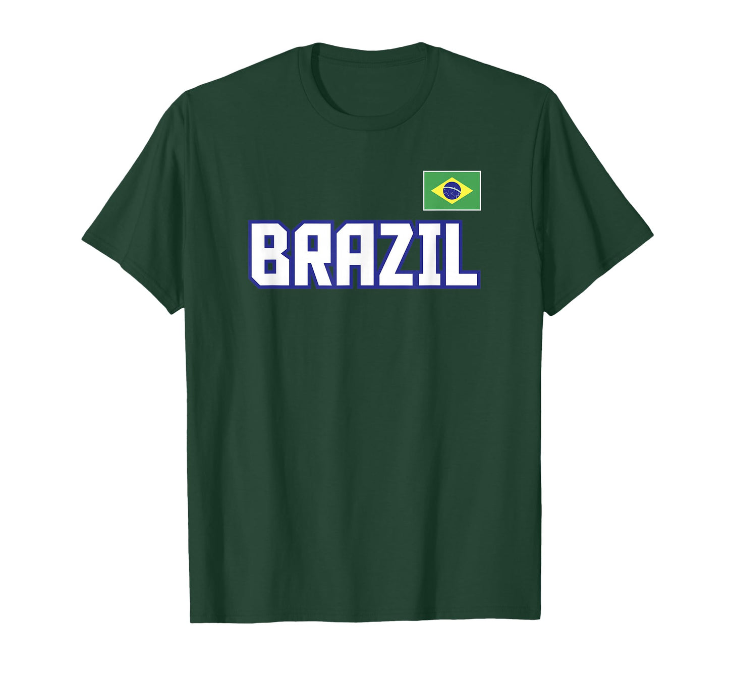 Brazil Flag Brasil Brazilian Pride Athletic Style Country T-Shirt