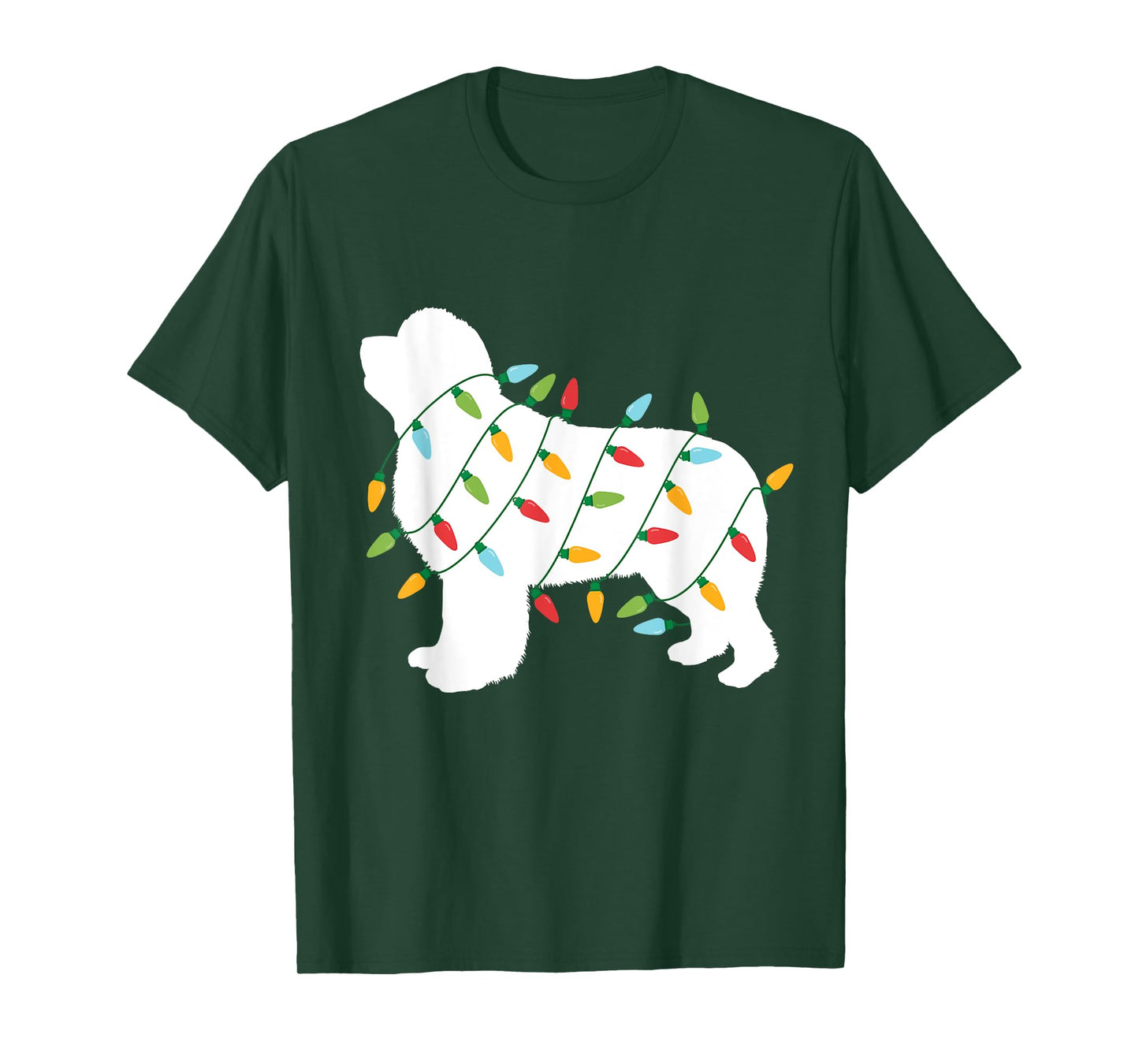 Christmas Lights Newfoundland T Shirt Gifts for Dog Lovers