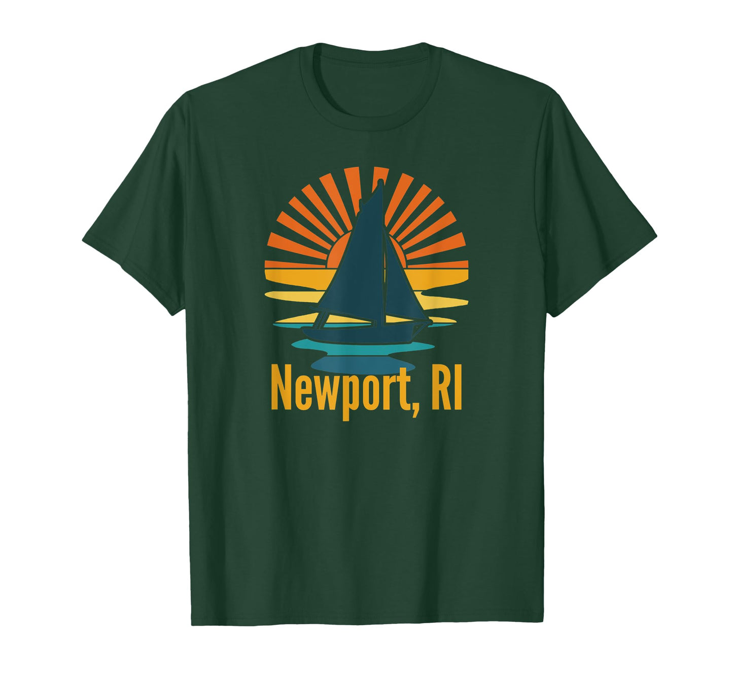 Newport Rhode Island RI Vintage Sailboat T-Shirt