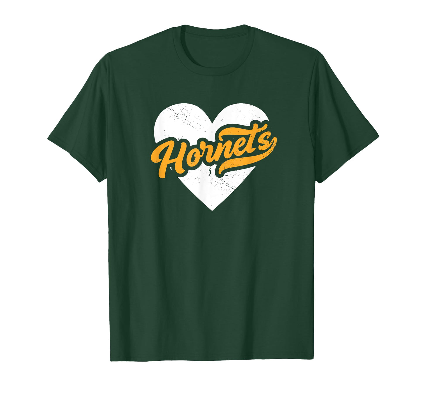 Vintage Hornets High School Go Hornets Pride Heart T-Shirt