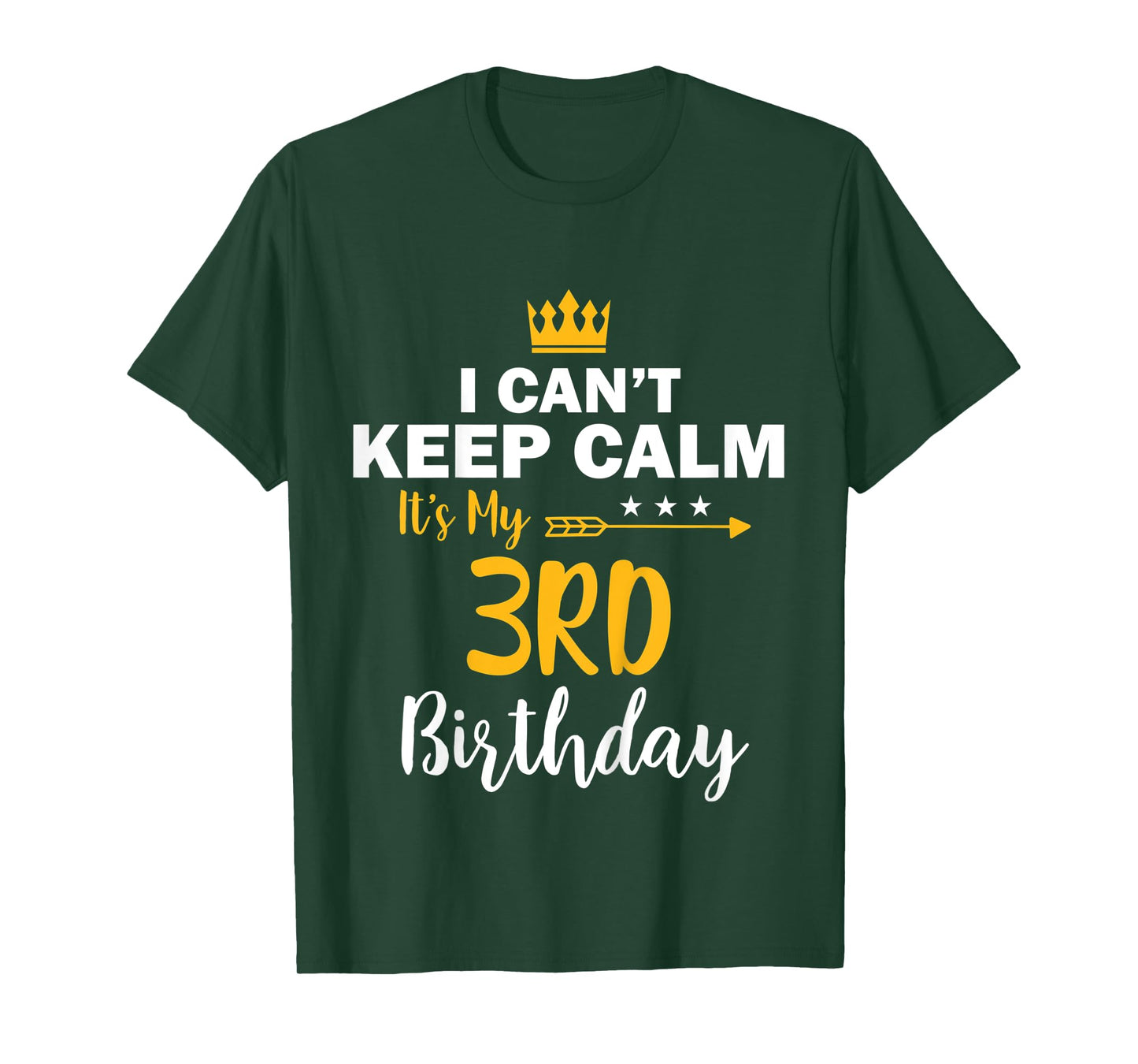 Kids I Cant Keep Calm It's My 3rd Birthday T-Shirt