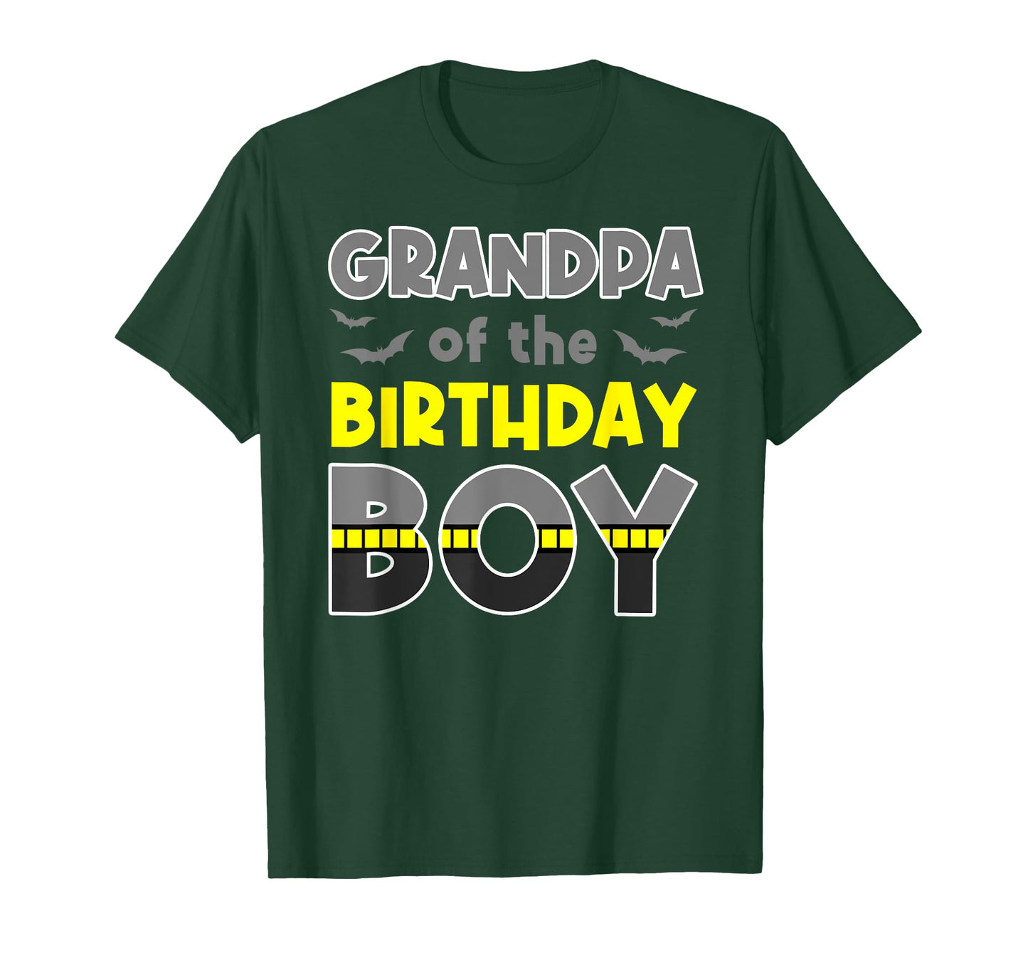 Grandpa Of The Birthday Boy Bat Family Party Theme Boys Gift T-Shirt