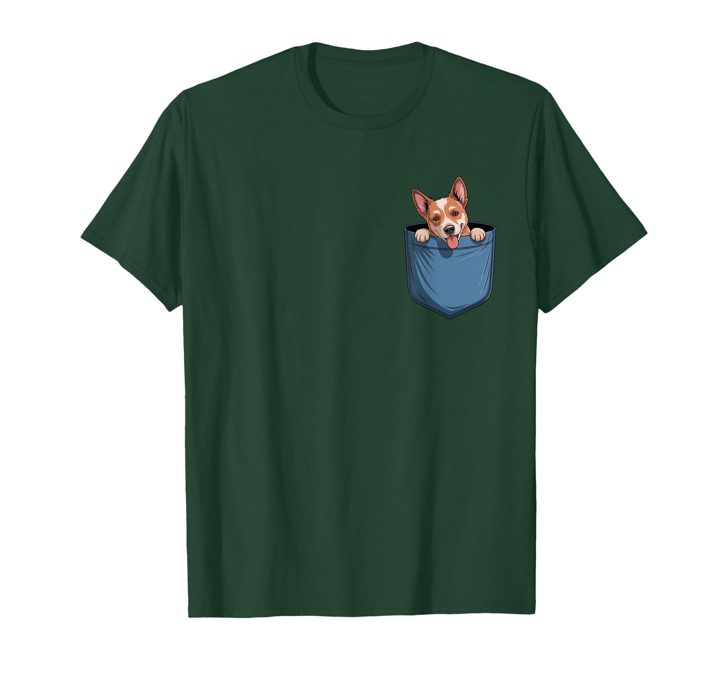 Cute Pocket Red Heeler Lover Australian Cattle Dog Mom T-Shirt