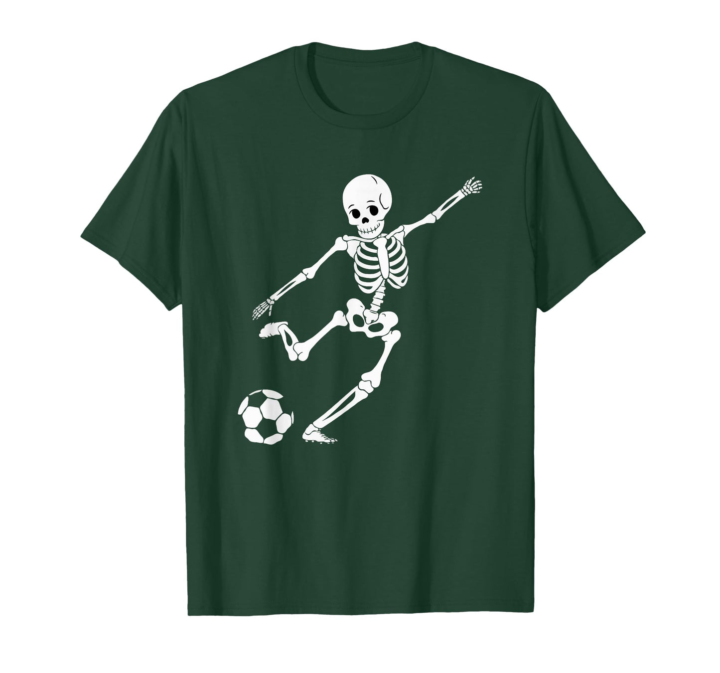 Soccer Skeleton Halloween Men Boys Soccer Player Halloween T-Shirt