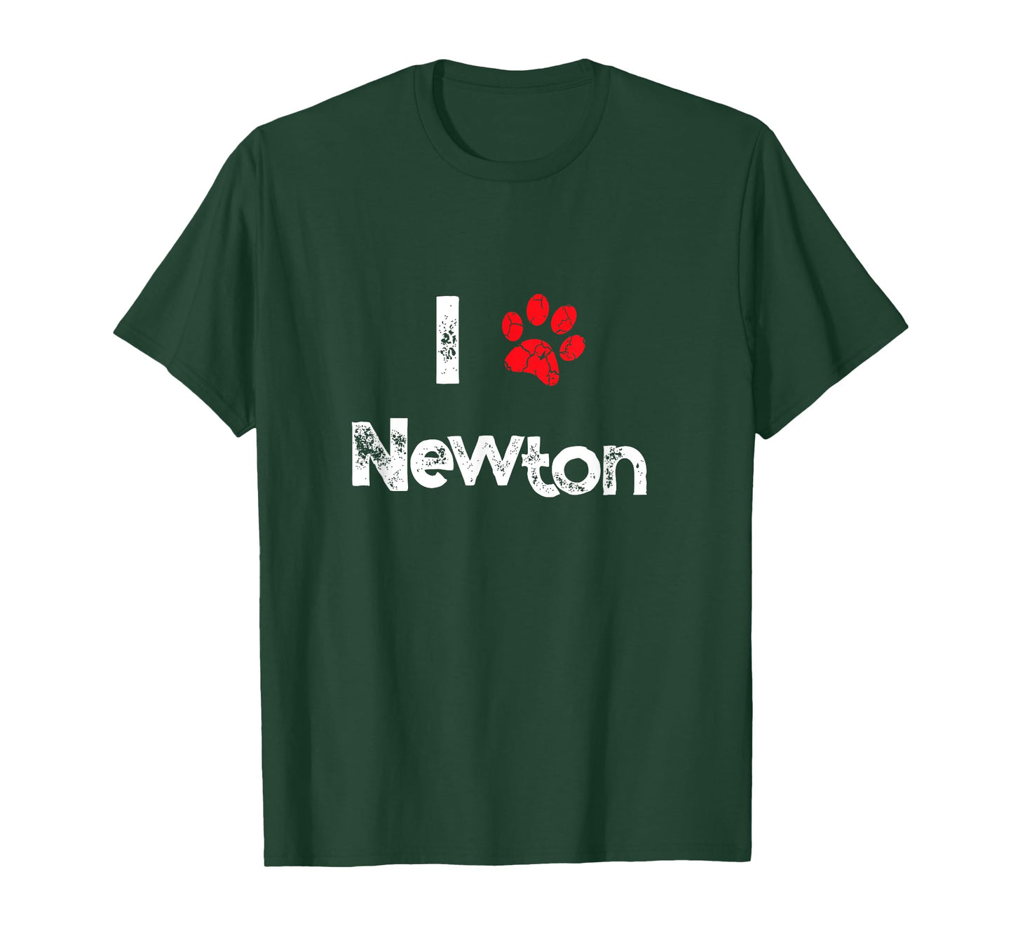 Cute Dog Name Newton Pet Puppy Dog Paw Lover Quote Gift Men Women Girls Kids T-Shirt