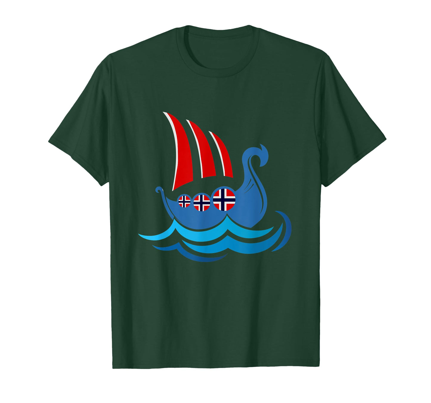 Nordic Norwegian Flag Scandinavia Ship Norway T-Shirt