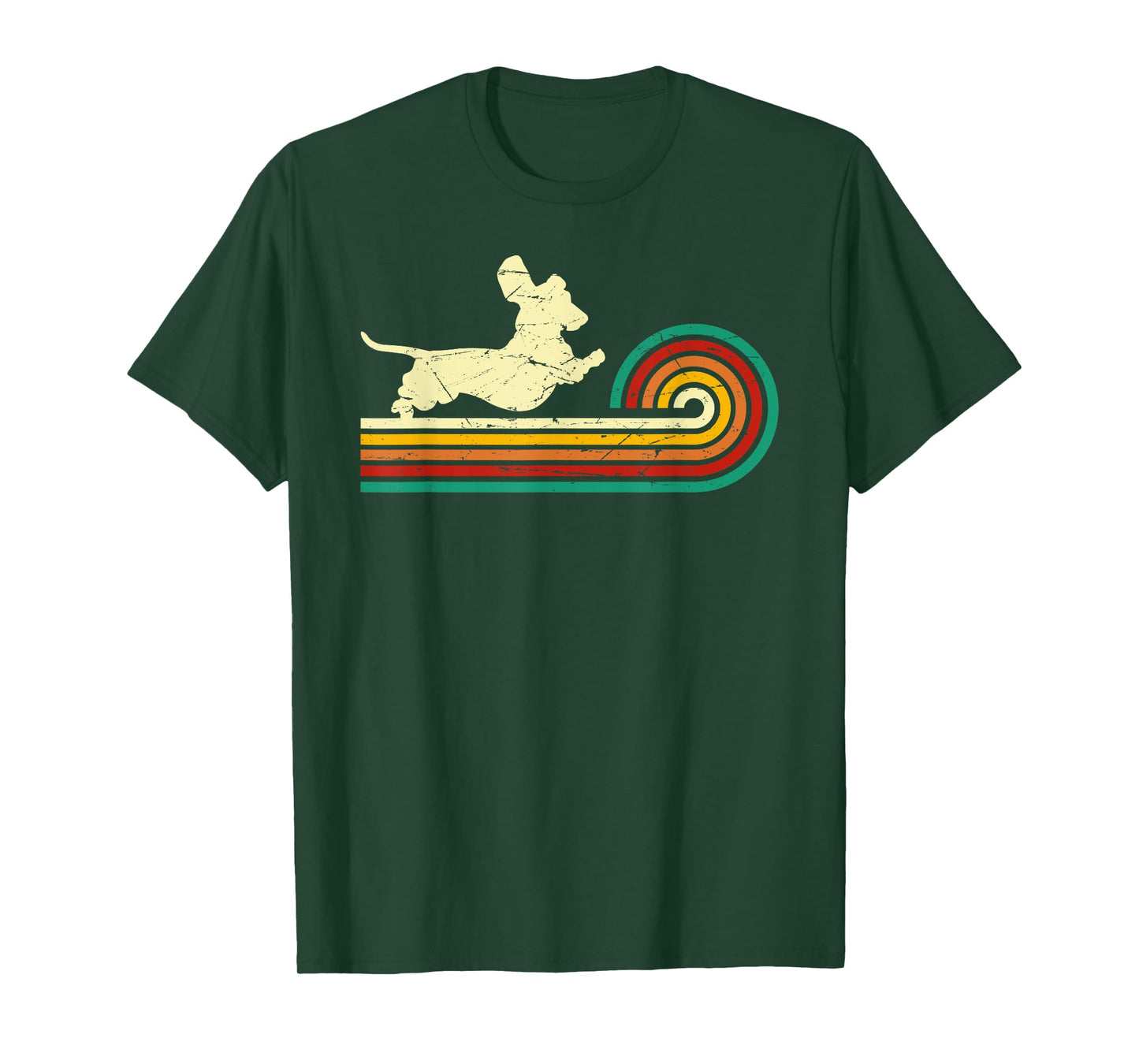 Dachshund Vintage Silhouette 60s 70s Retro Gifts Dog Lover T-Shirt