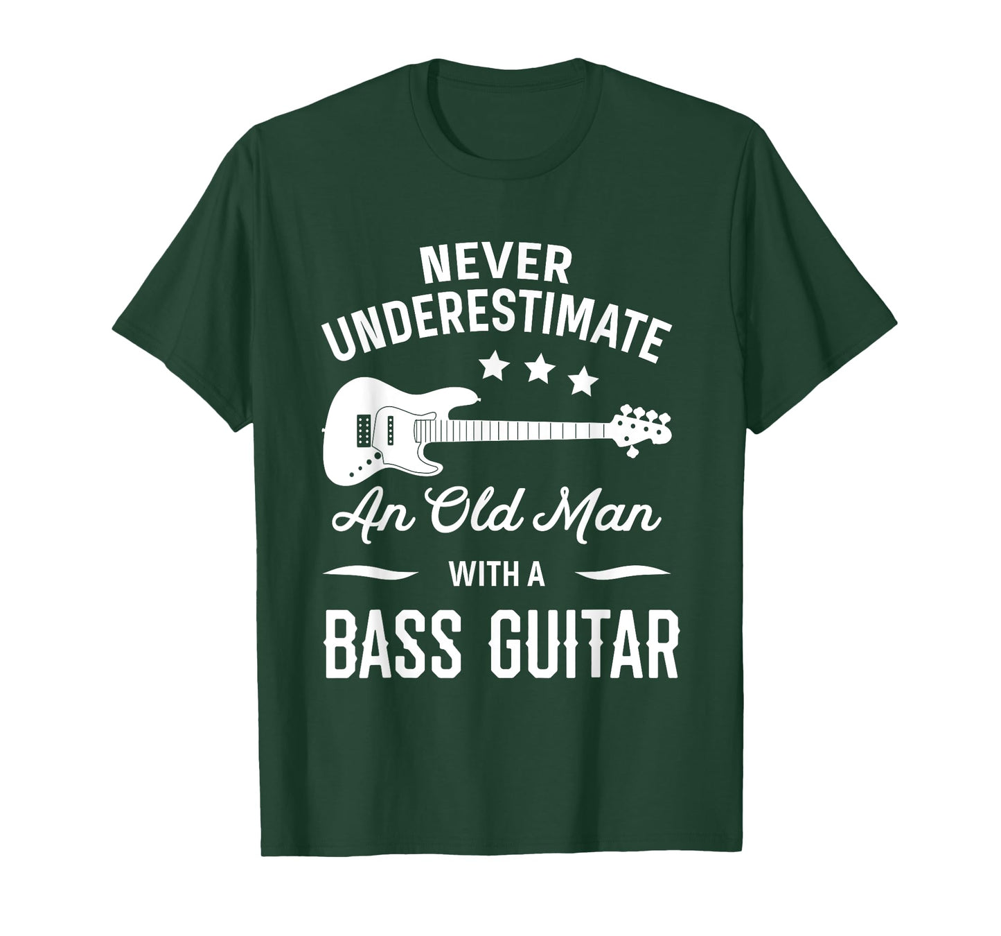 Bass Guitarist Old Man Funny Birthday T-Shirt Bassist T-Shirt