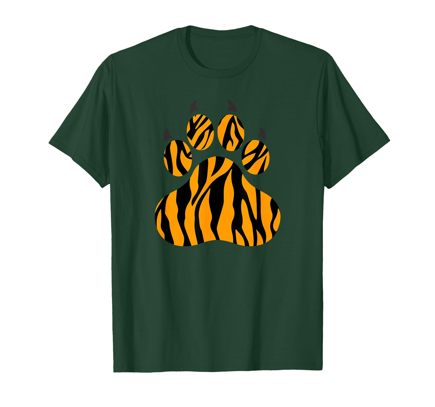 Tiger Print Animal Costume Men Women Boys Girls Tiger Paw T-Shirt