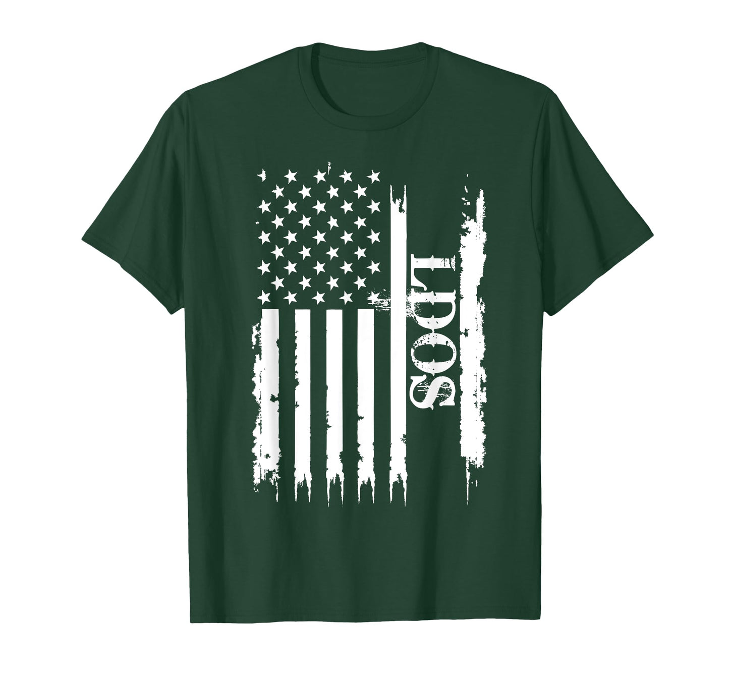 LDOS United States Distressed w US Flag T-Shirt