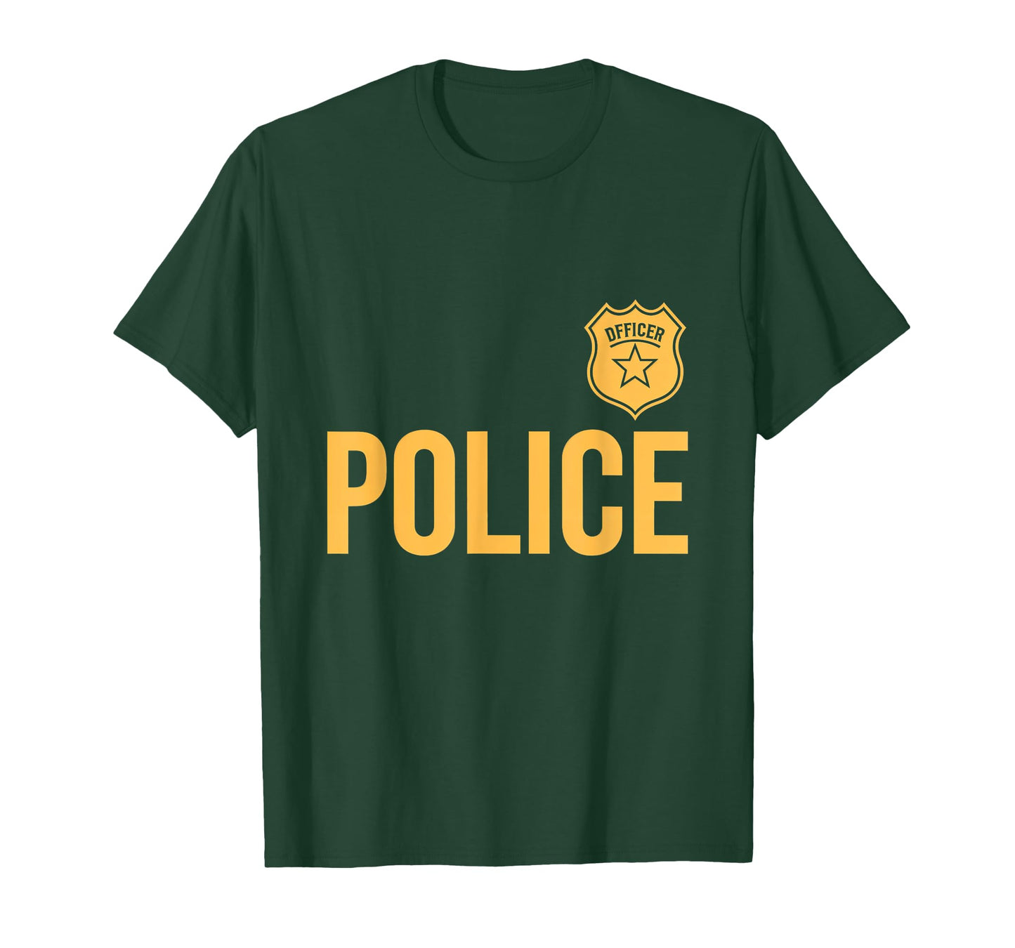 Police Officer Police Badge Halloween Costume Kids Adults T-Shirt
