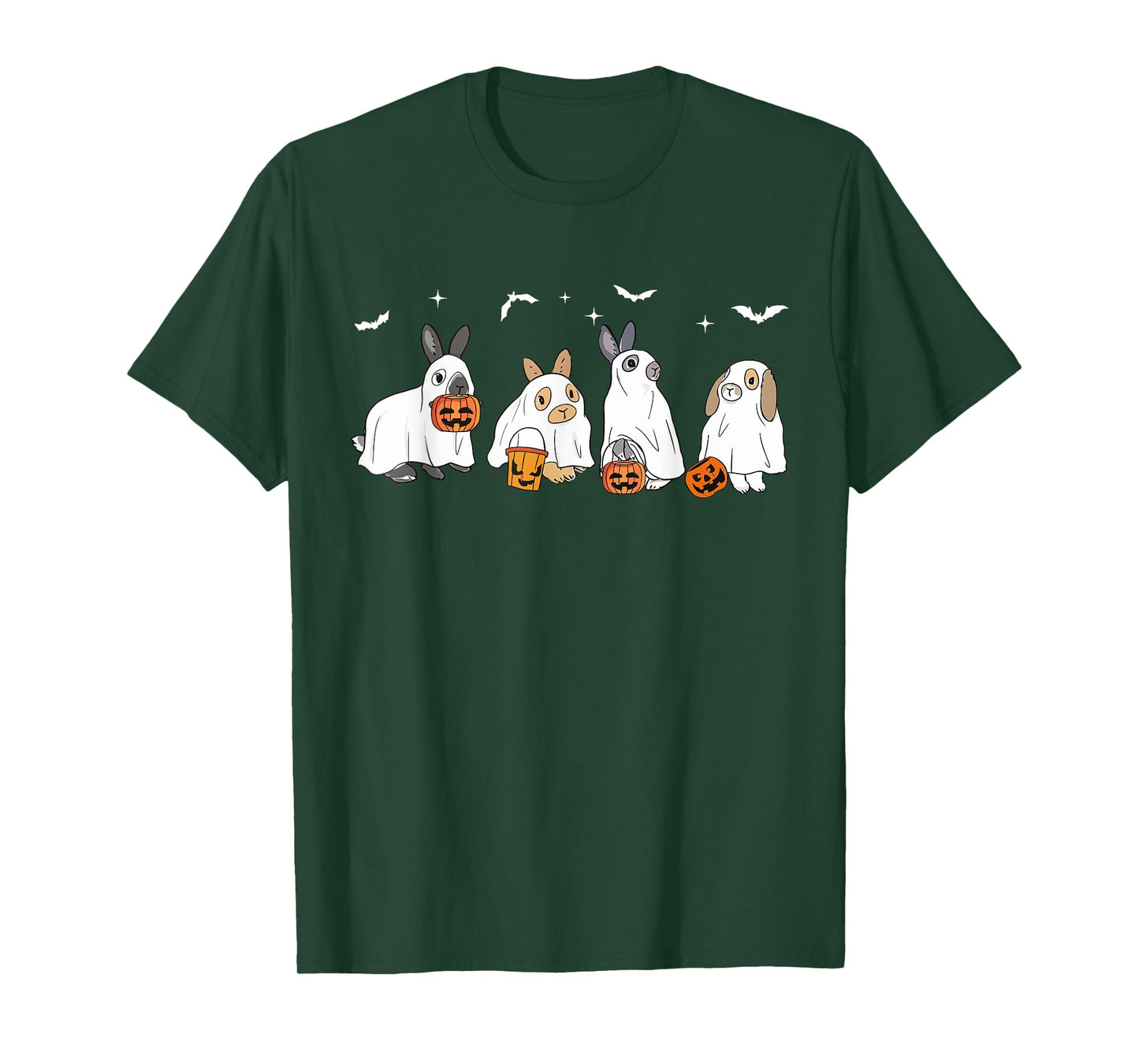 Happy Halloween Rabbit Ghost Bunny Lover Spooky Season T-Shirt