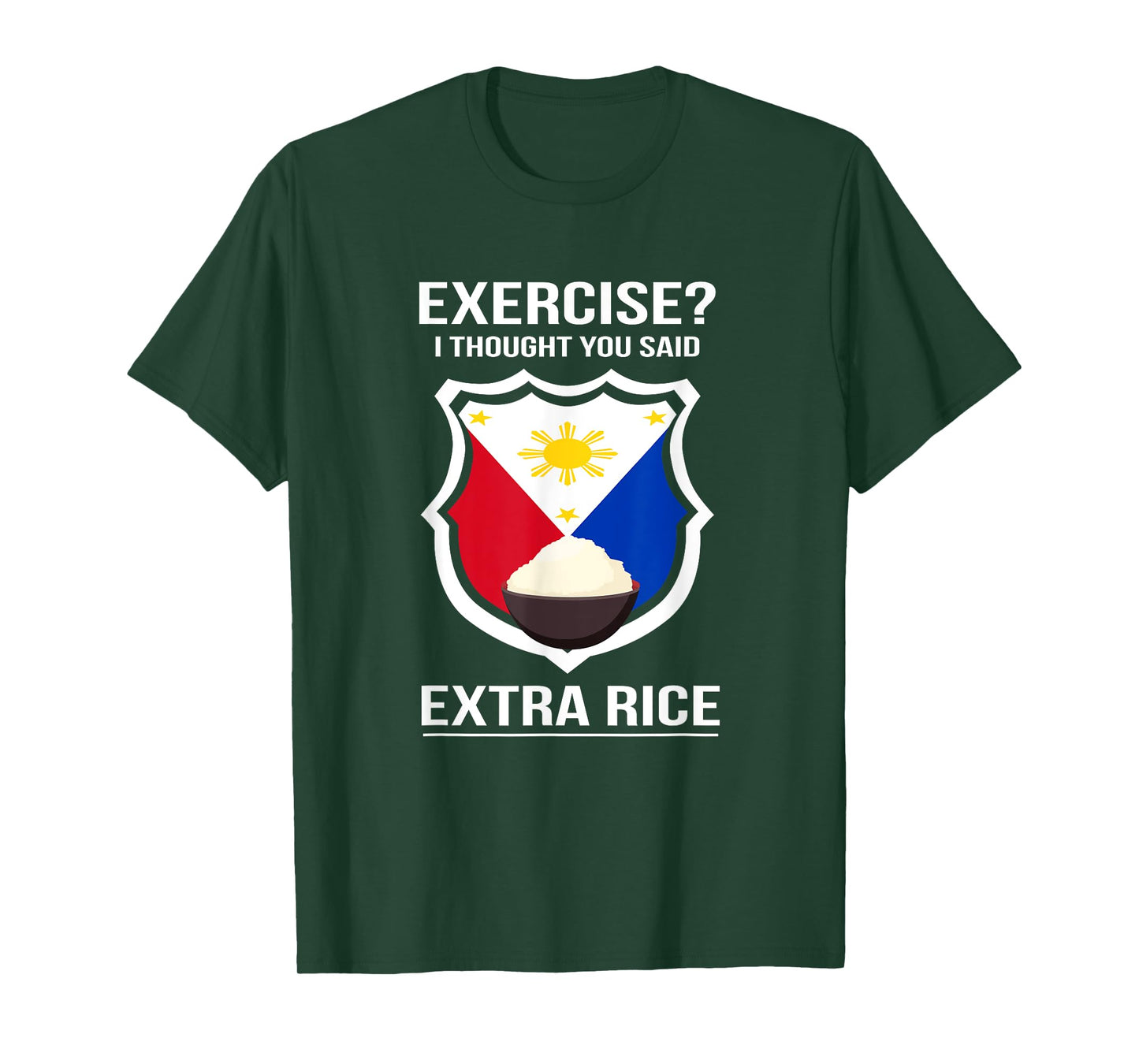 Funny Filipina Filipino Food Joke Rice Philippines T-Shirt Small