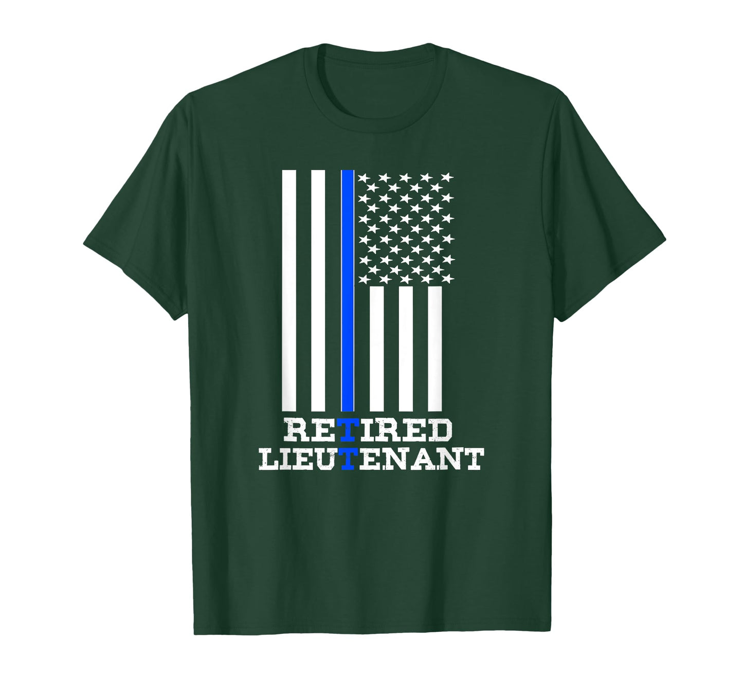 Retired Police Lieutenant Shirt Thin Blue Line Retirement T-Shirt