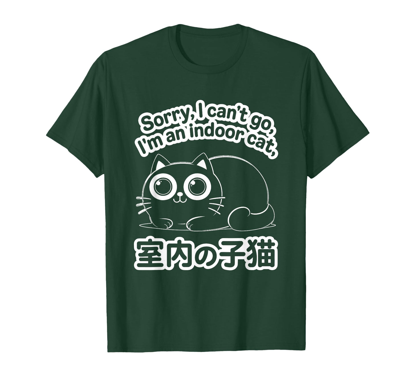 Sorry I Not Go I’m an Indoor Cat Funny Kitten Japanese T-Shirt