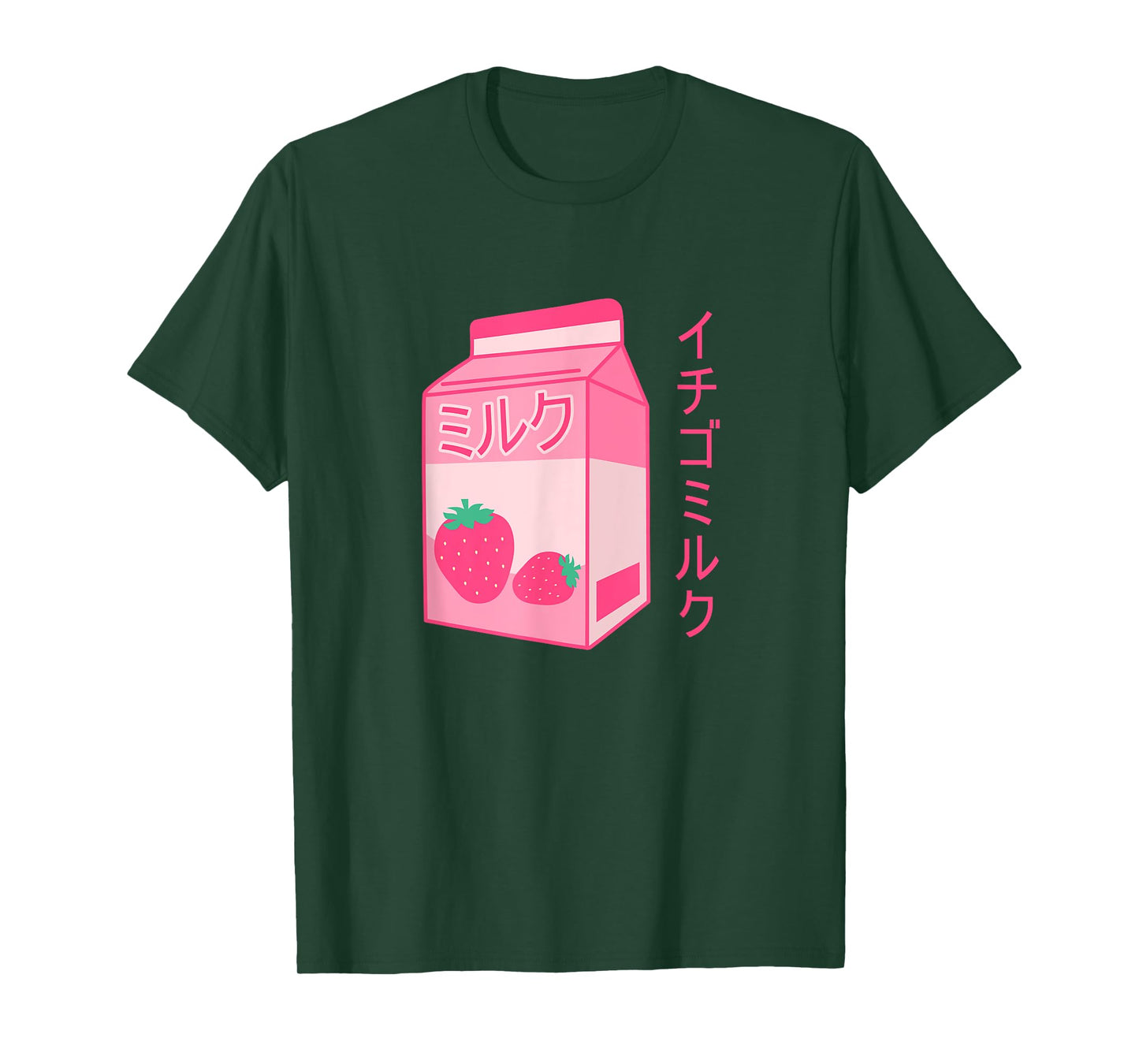 Pink Strawberry Milk Japanese Kawaii Retro 90s Anime T-Shirt