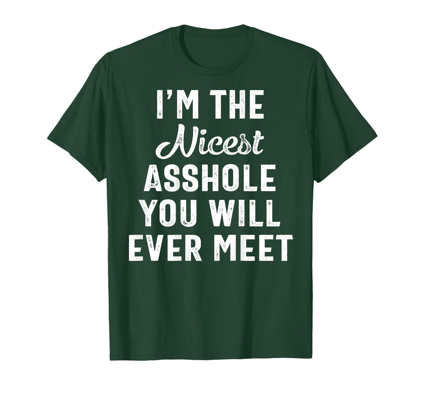 I'm The Nicest Asshole You Will Ever Meet ON Back T-Shirt