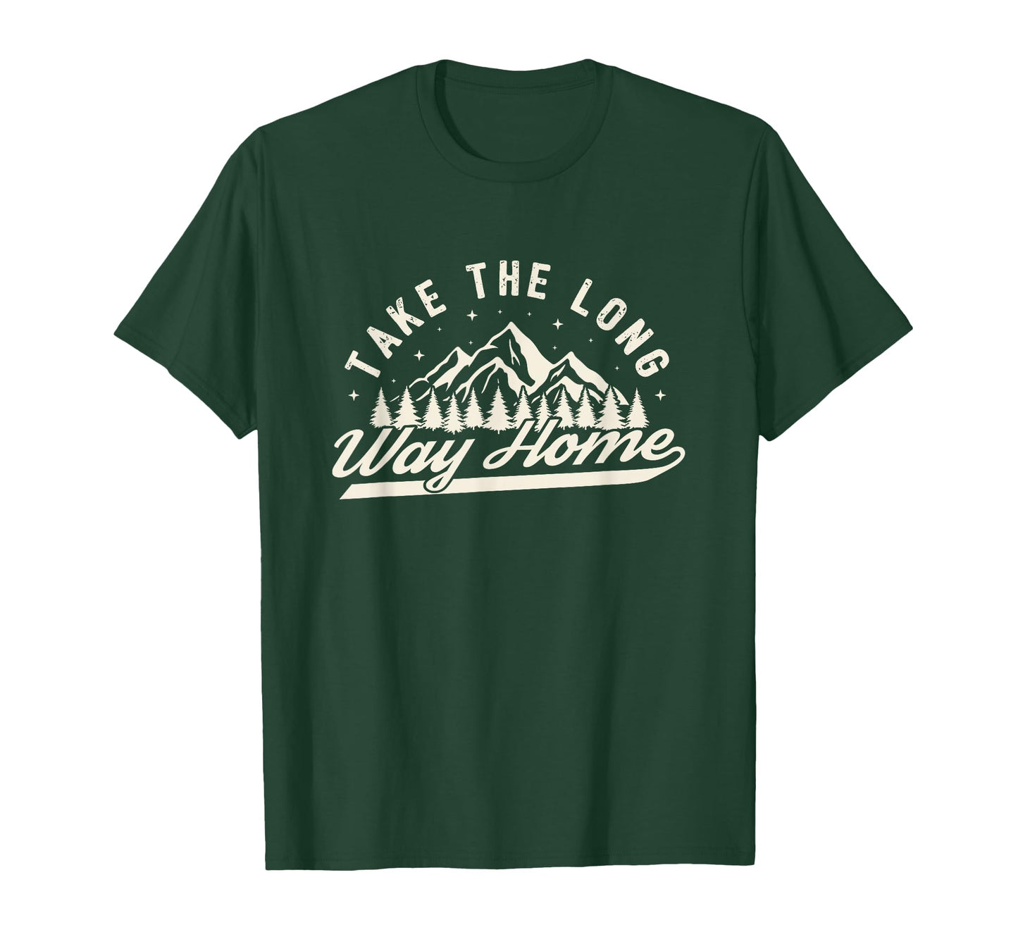 Funny Hiking camping take the long way home T-Shirt