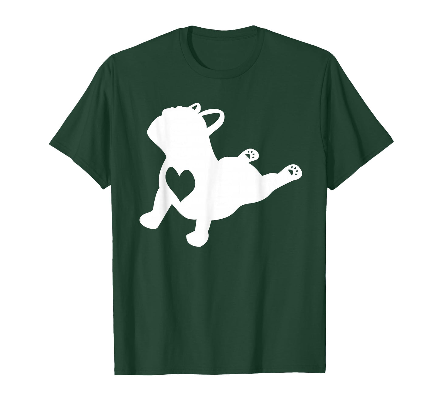 French Bulldog Yoga Pose Love Heart Frenchie T-Shirt