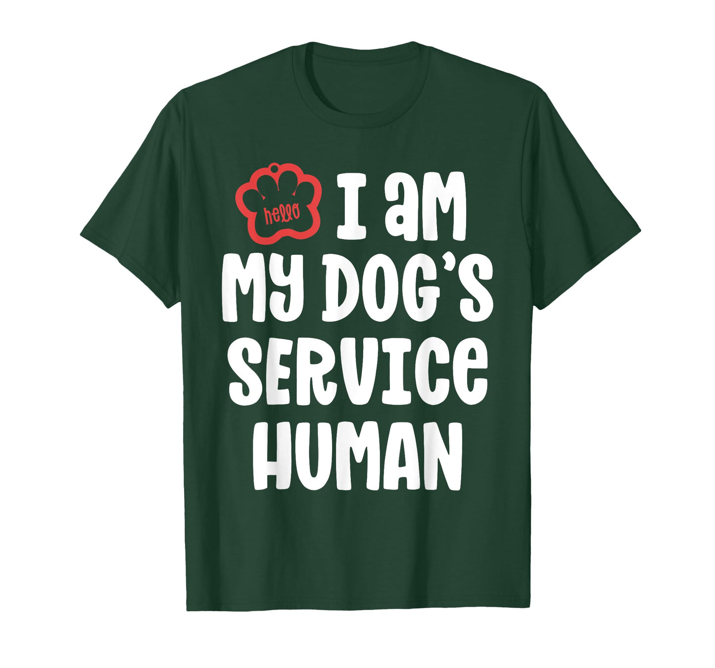 Funny Service Dog Shirt For Women I Am My Dogs Human Gift T-Shirt