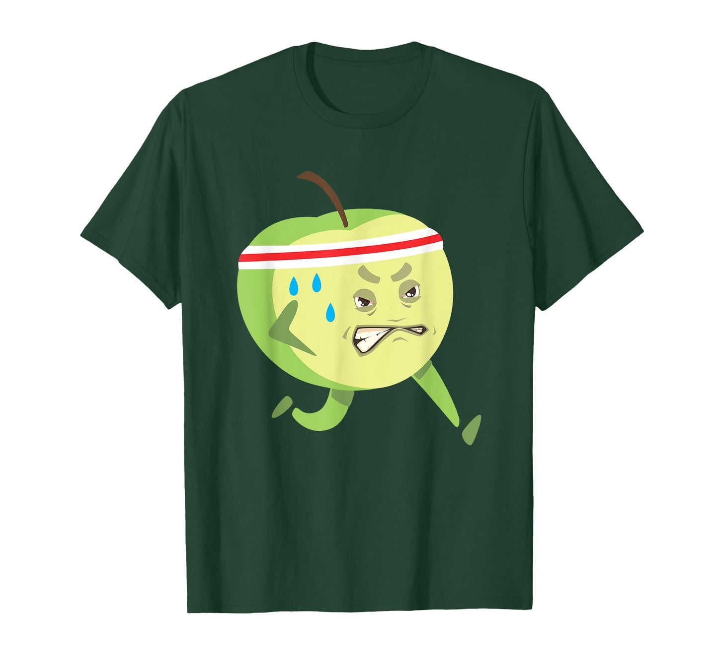 Funny Running Apple Cardio Marathon Runner Sweating Apple T-Shirt