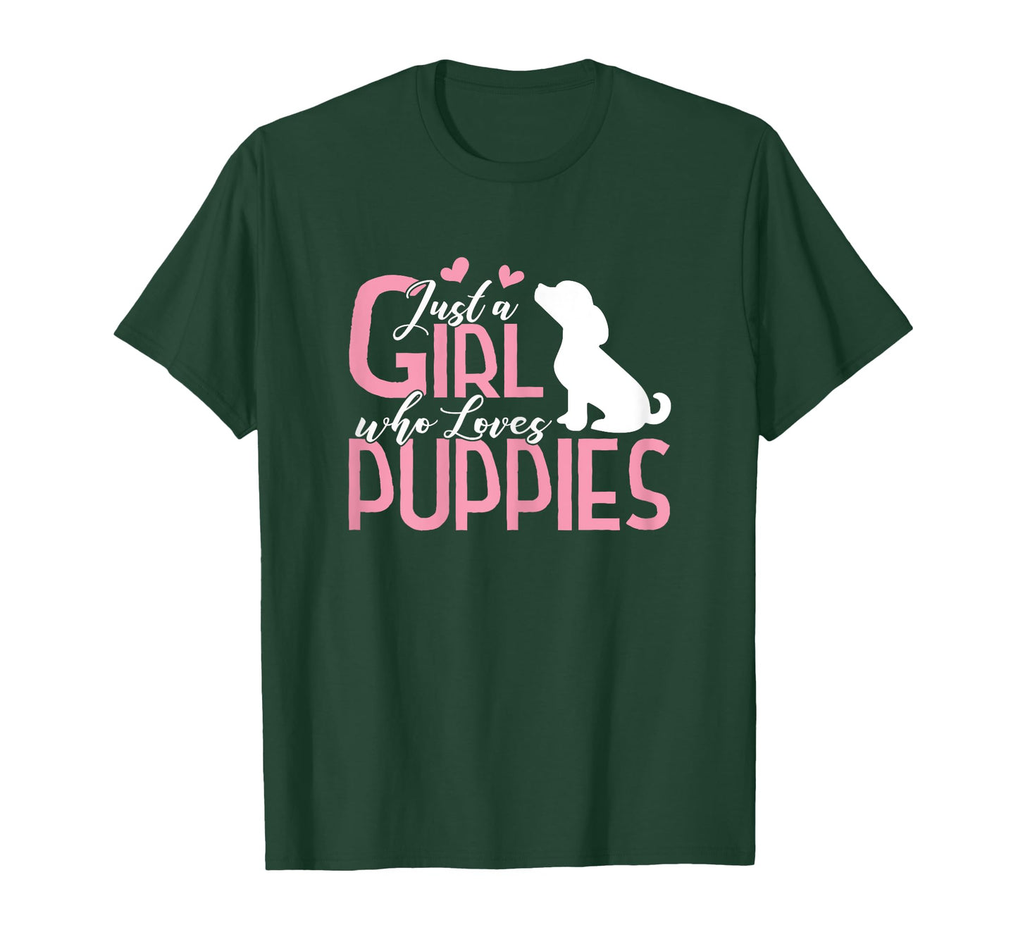 Just a Girl who Loves Puppies Shirt Puppy Dog Lover Gift T-Shirt