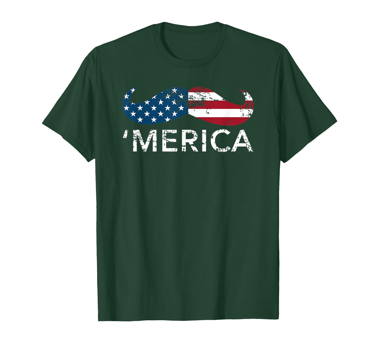 'Merica mustache Patriotic Memorial Day tee shirt T-Shirt for Women Kids Men