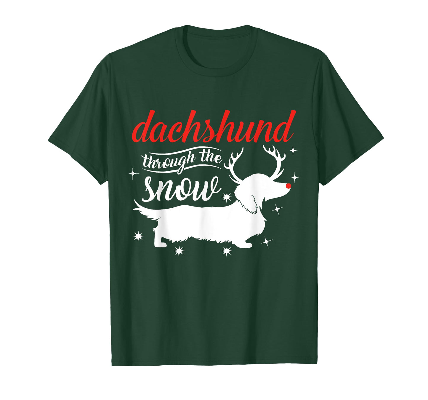 Dachshund Dog Through the Snow Weiner Dachshund T-Shirt