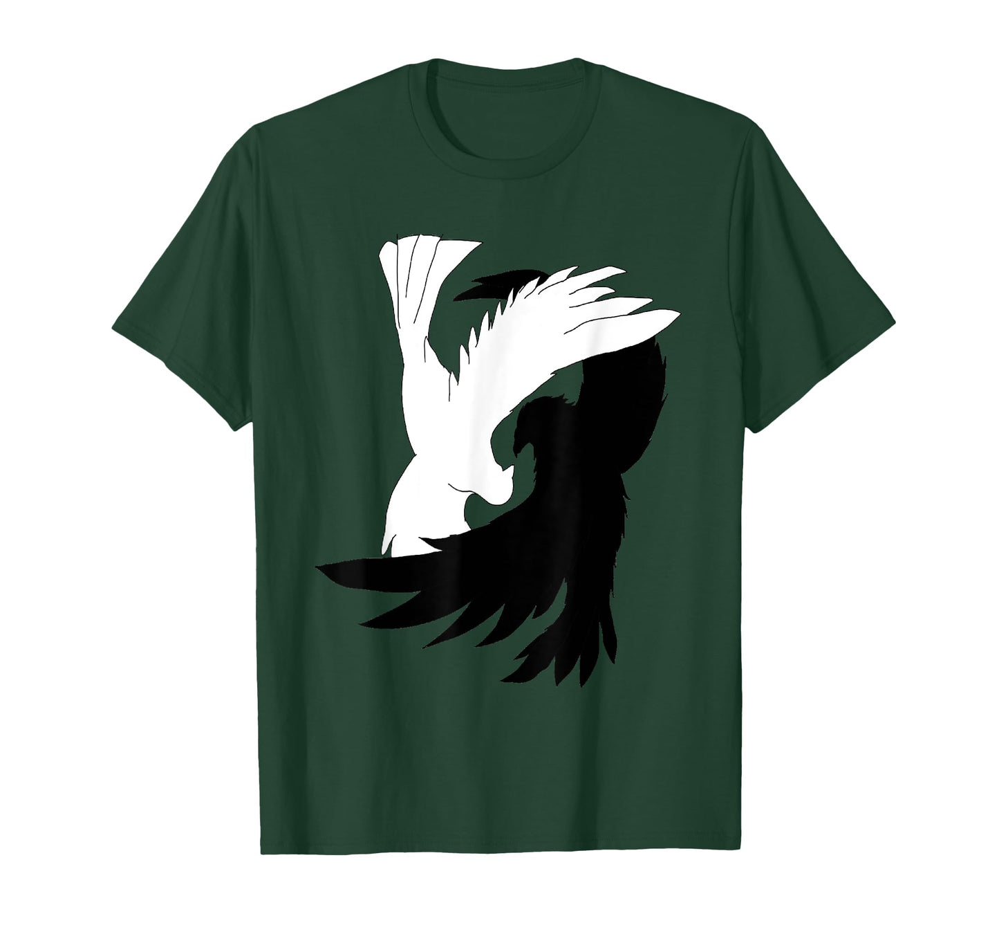 Love Birds shirt Raven Crow Dove Yin Yang Shi T-Shirt